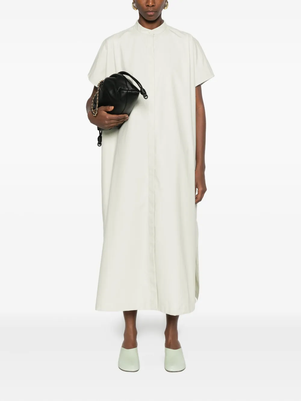 Jil Sander Pre-Owned Midi-jurk met knoopsluiting - Groen