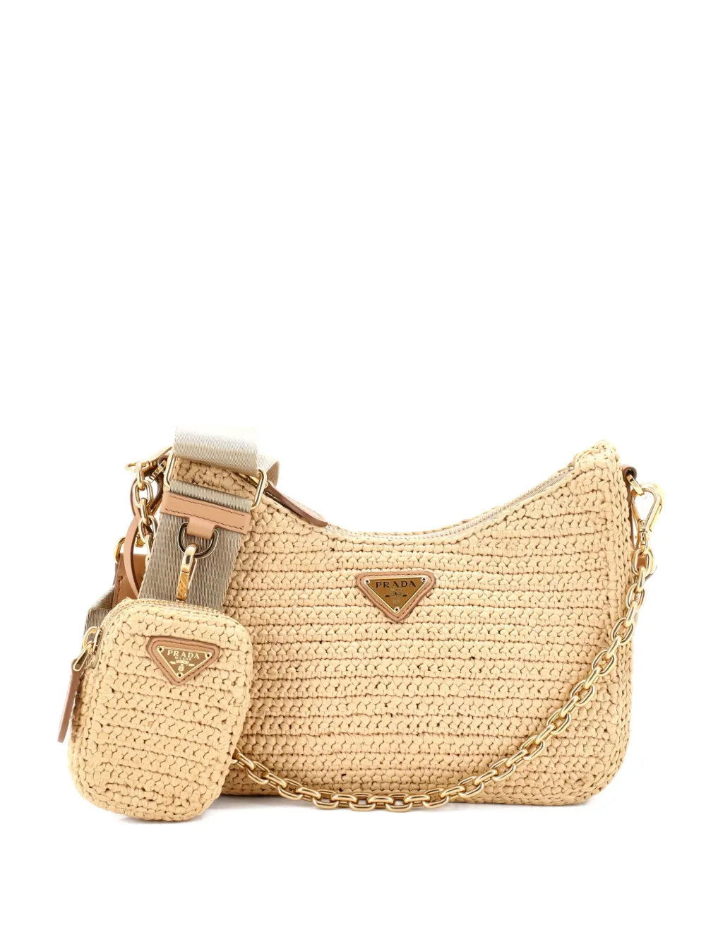 Prada Pre-Owned Re-Edition 2005 Shoulder Bag Raffia Small crossbody Prada Pre-Owned Re-Edition 2005 Shoulder Bag Raffia Small crossbody