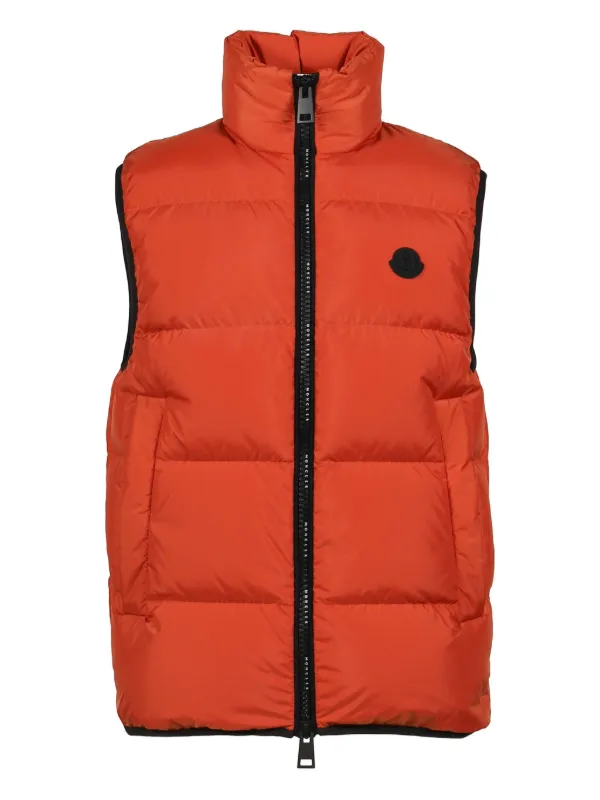 Moncler ジップアップ パデッドベスト | オレンジ | FARFETCH JP