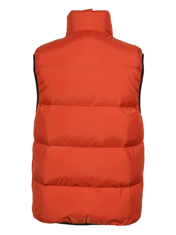 Moncler ジップアップ パデッドベスト | オレンジ | FARFETCH JP