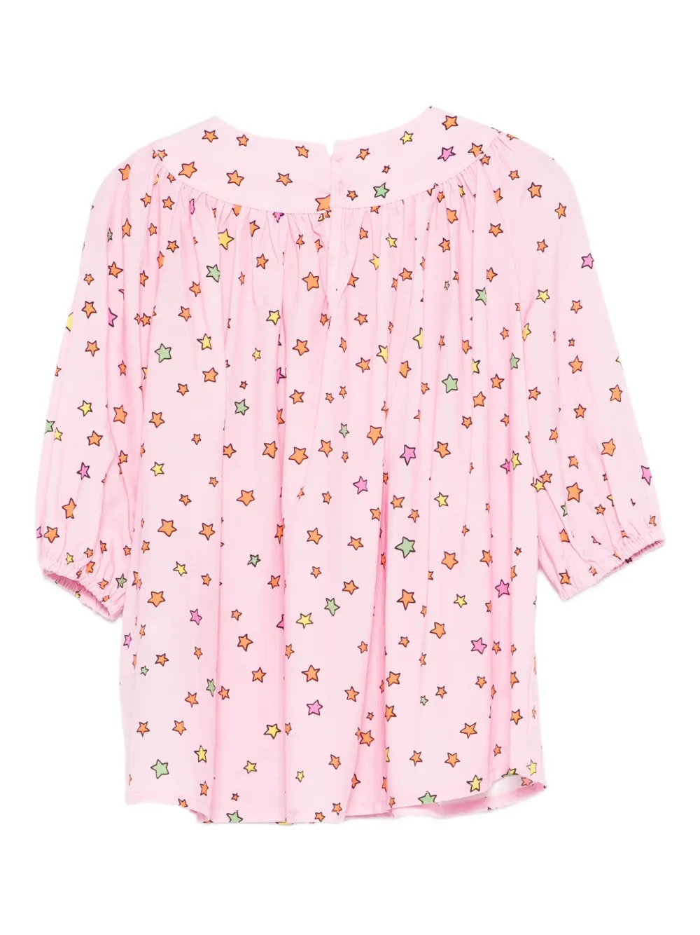 Stella McCartney Kids star-print long-sleeve dress - Roze