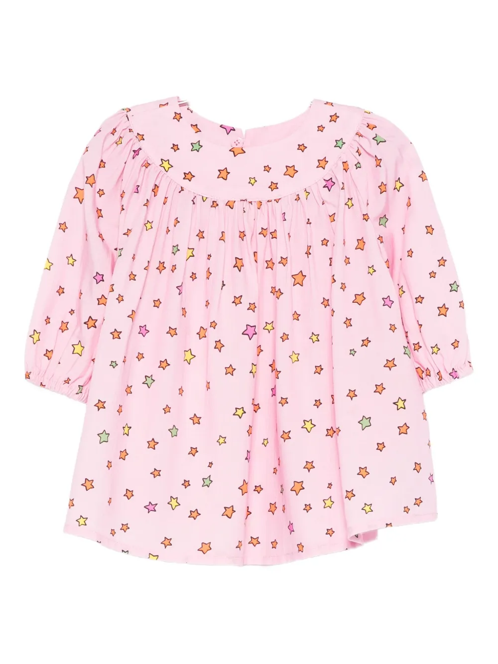 Stella McCartney Kids star-print long-sleeve dress - Rosa