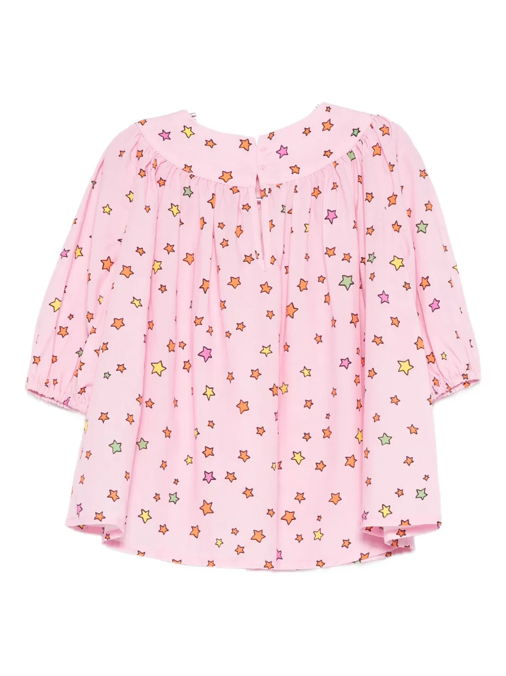 Stella McCartney Kids Jurk met lange mouwen en sterrenprint Roze