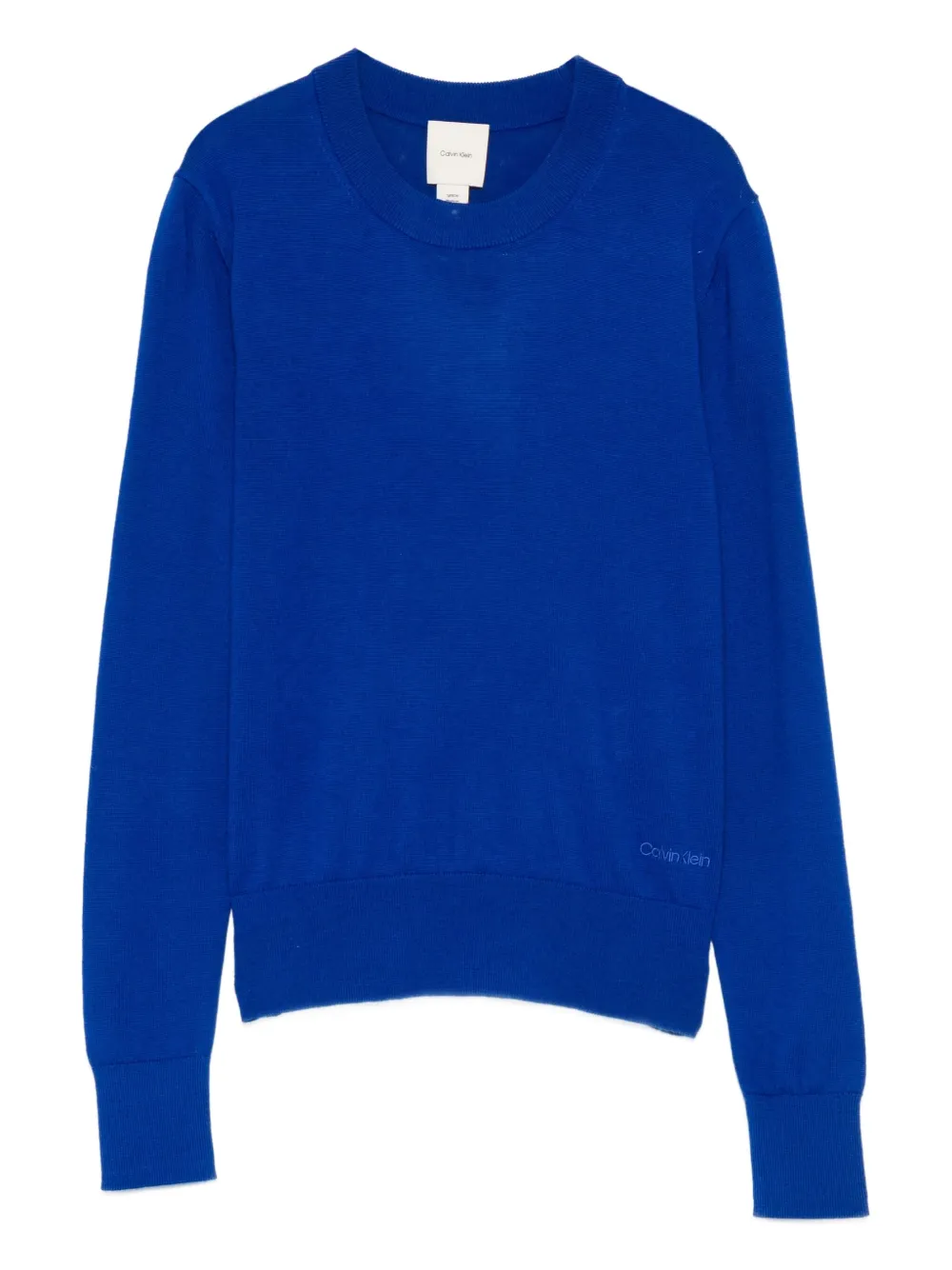 Calvin Klein logo-embroidered crew-neck sweater | Blue | Image 1