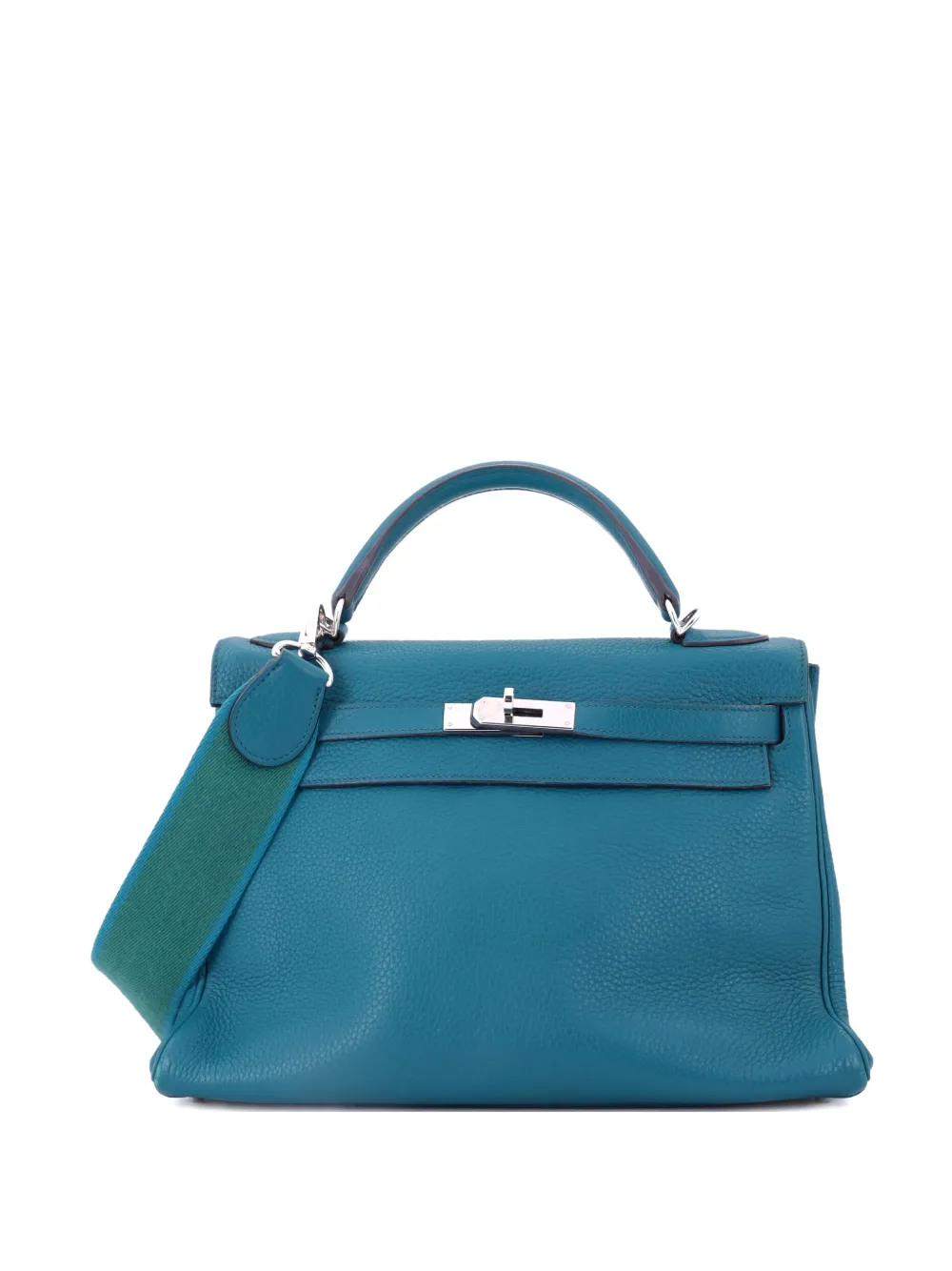 Hermès Pre-Owned Kelly Amazone Handbag Blue Clemence with Palladium Hardware 32 satchel | Blue | Image 1