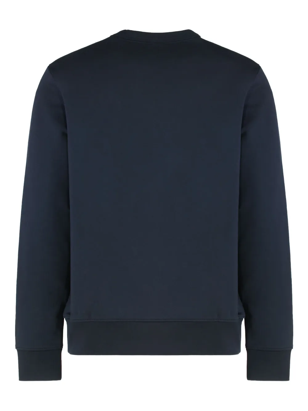 BOSS logo-embroidered cotton sweatshirt - Blauw
