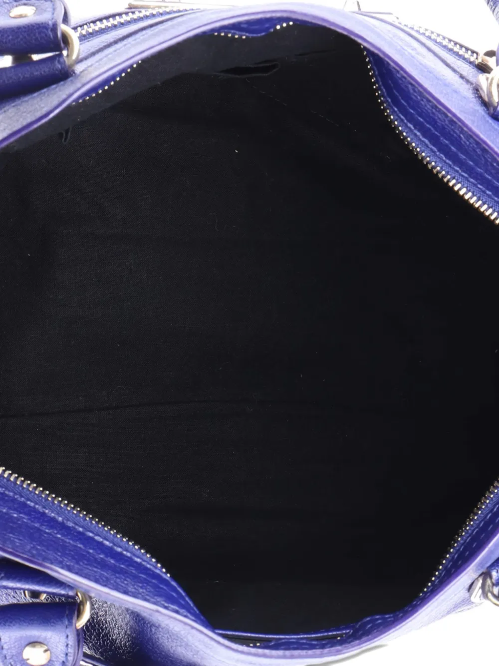 Pre-owned Balenciaga City Classic Metallic Edge Bag Leather Medium Satchel In Blue