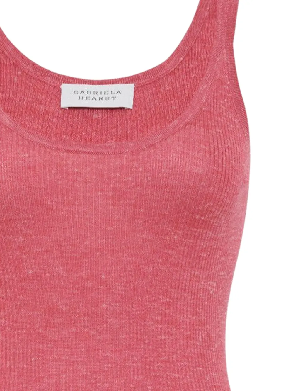 Gabriela Hearst Cinxia Fine-ribbed Tank Top In Pink