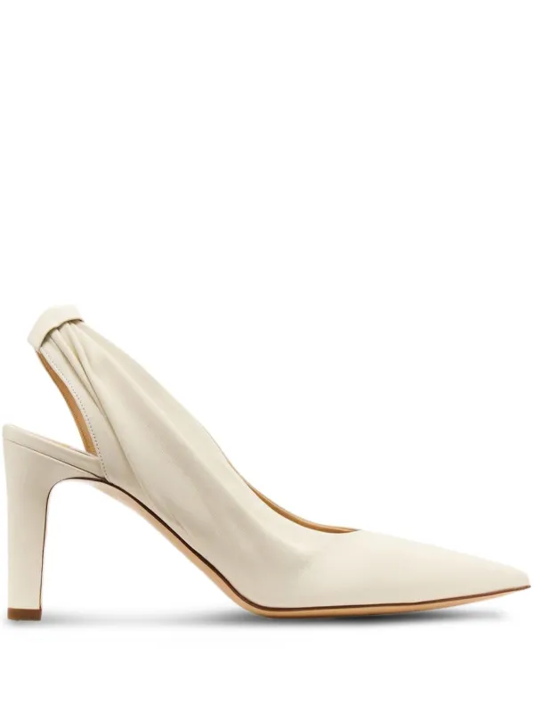 Gabriela Hearst Amari Gathered-detail Pumps in Neutrals