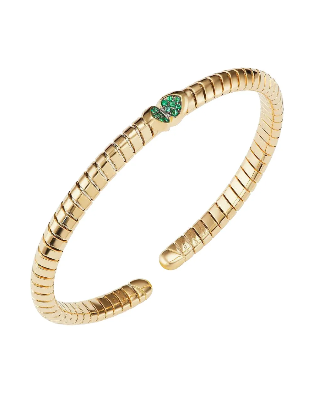 MARINA B 18K yellow gold Trisolina emerald bangle bracelet - Oro