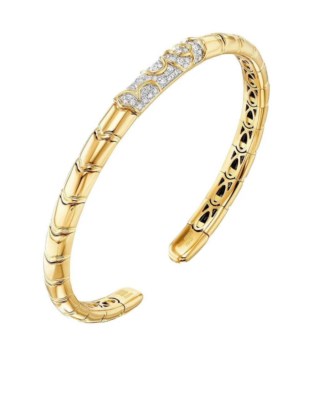 MARINA B 18K yellow gold Ondine diamond bangle bracelet - Oro