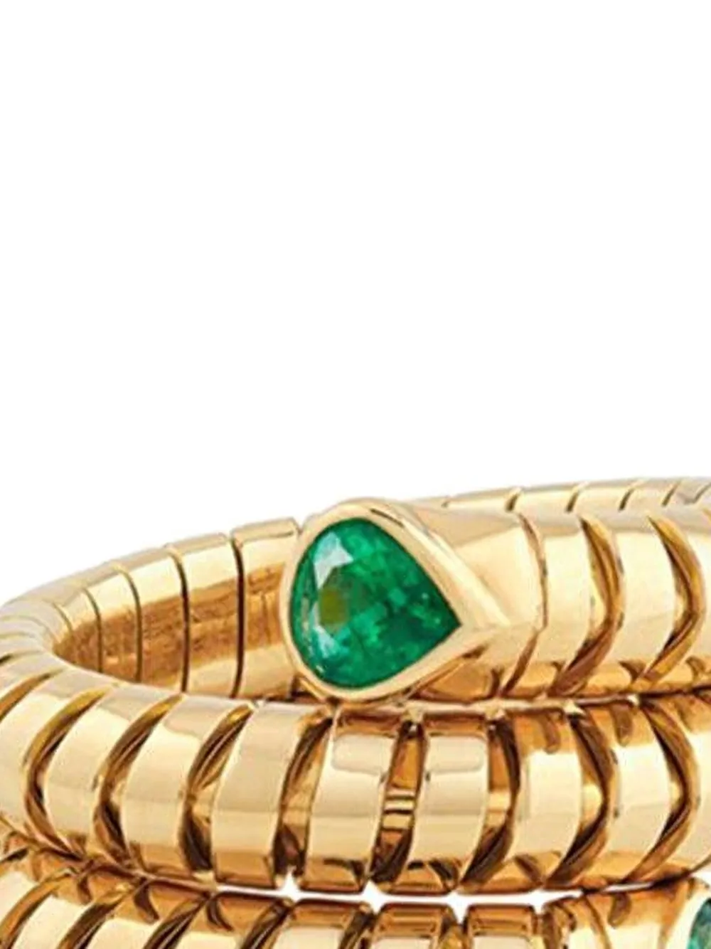Marina B 18K Yellow Gold Trisola Spiral Emerald Ring, view 2