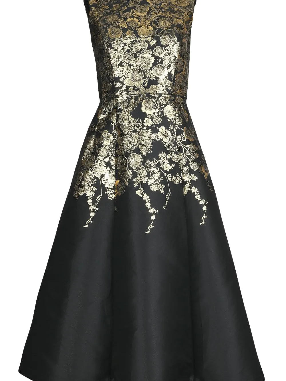 Adam Lippes Eloise midi-jurk verfraaid met bloemen - Zwart