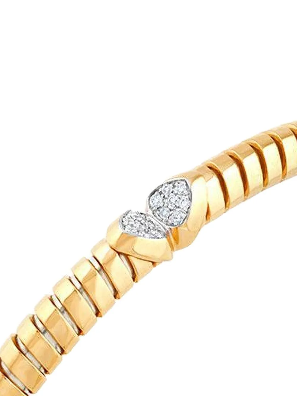 18k Yellow Gold Trisolina Diamond Bangle Bracelet