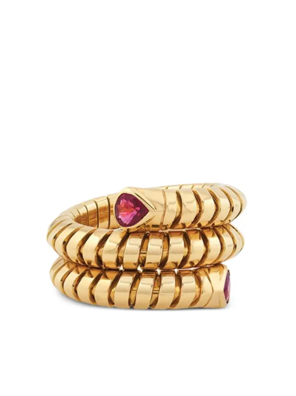 Marina B 18K Yellow Gold Trisola Spiral Ruby Ring