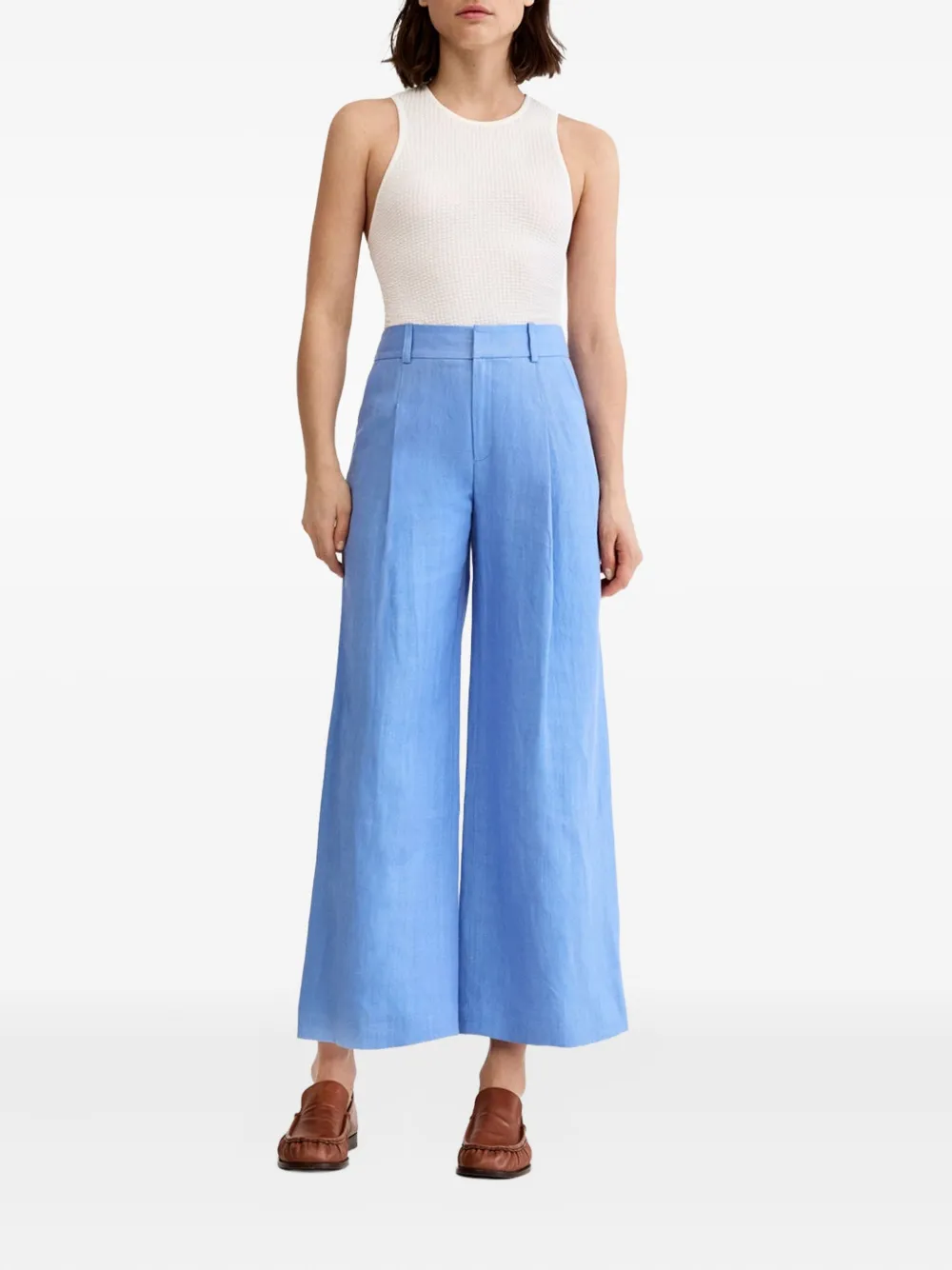  Smythe Cropped Flared Trousers - Blue 