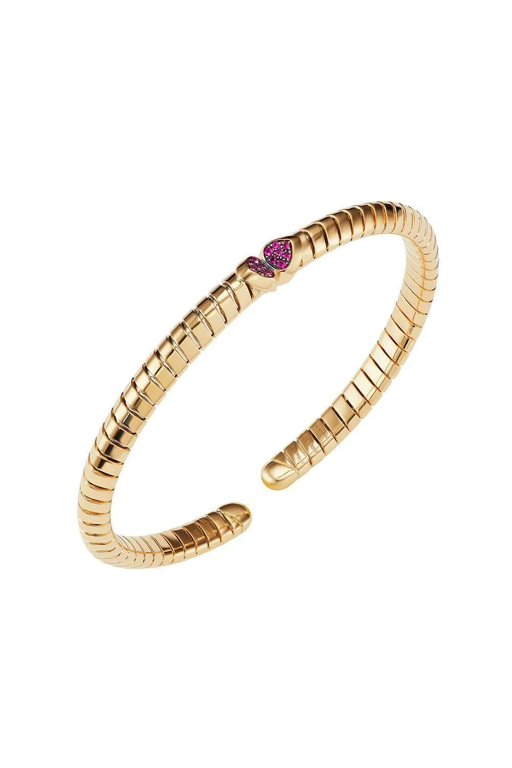 MARINA B 18K yellow gold Trisolina ruby bangle bracelet - Oro