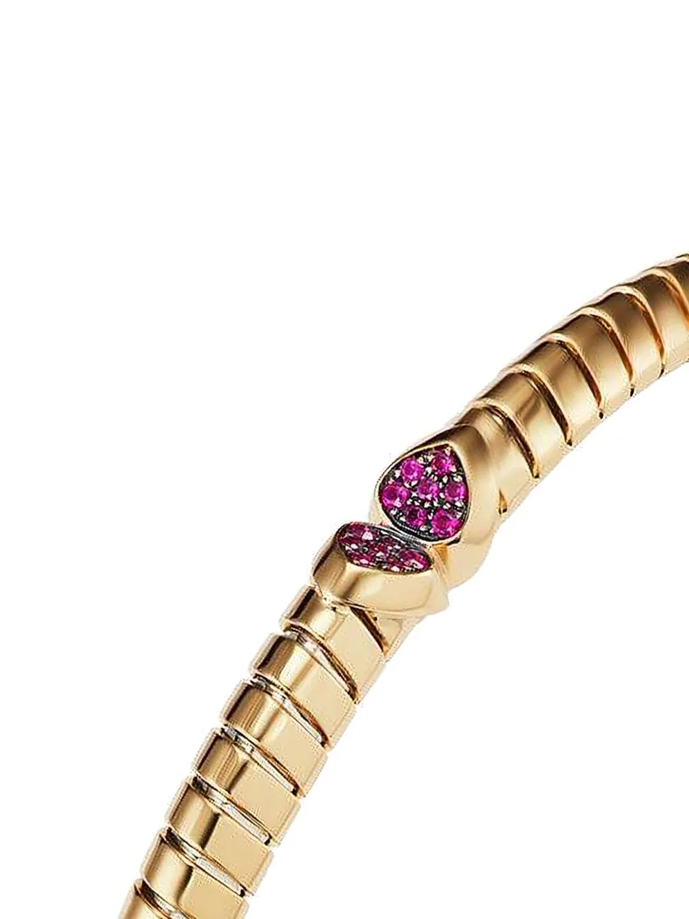  Marina B 18k Yellow Gold Trisolina Ruby Bangle Bracelet 