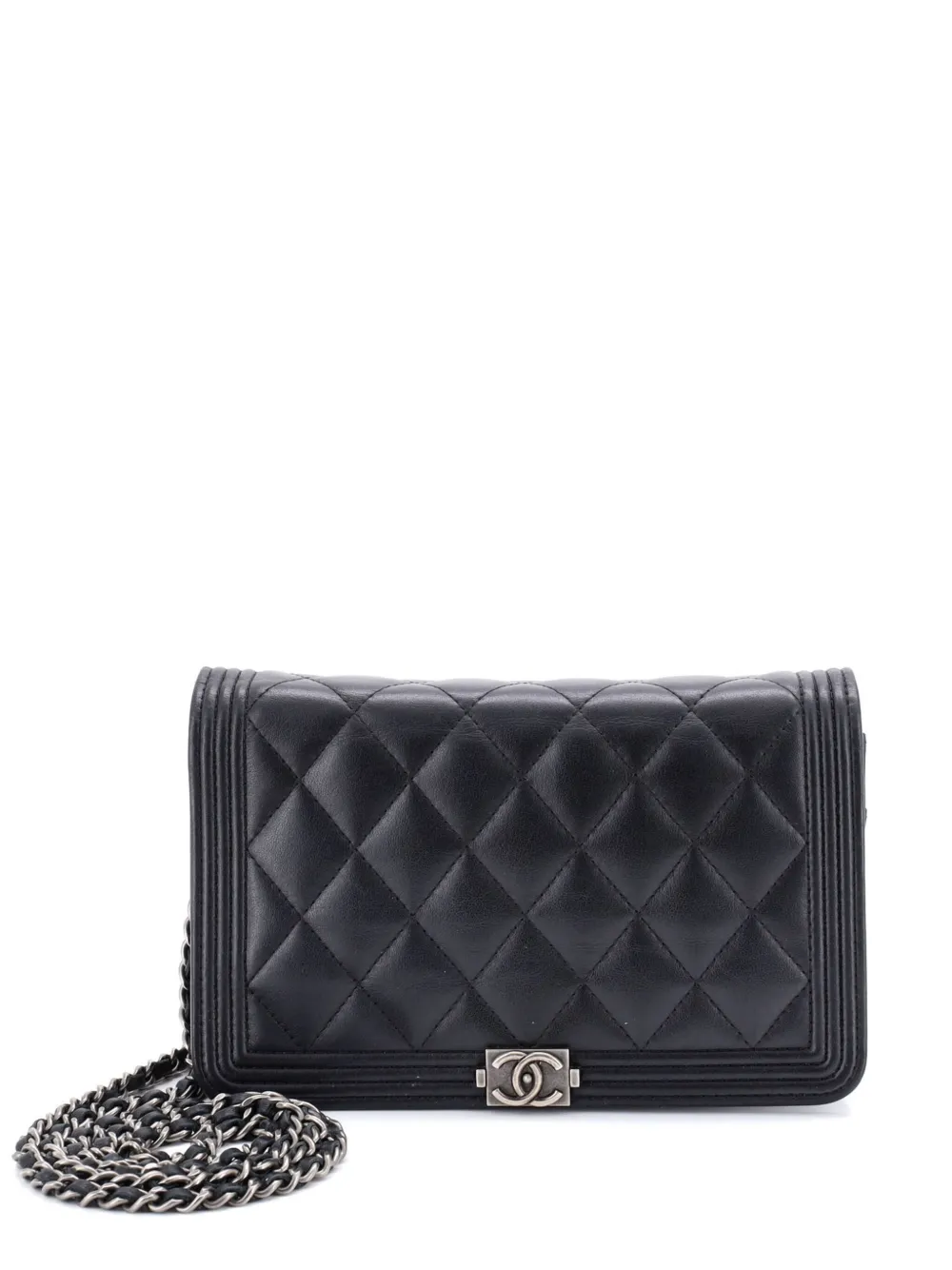 CHANEL Pre-Owned Boy Wallet on Chain Quilted Lambskin crossbody bag - CHANEL Pre-Owned Boy Wallet on Chain Quilted Lambskin crossbody bag -