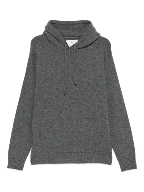 SEVEN GAUGE ribbed-pocket knit hoodie