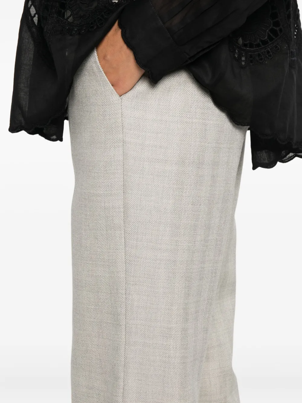 Forte Forte Flared Trousers In Gray