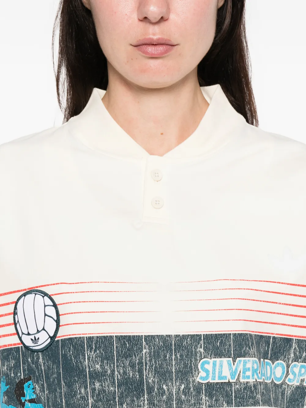 Adidas Originals Archive Summersport Graphic-print Sweater In Neutral