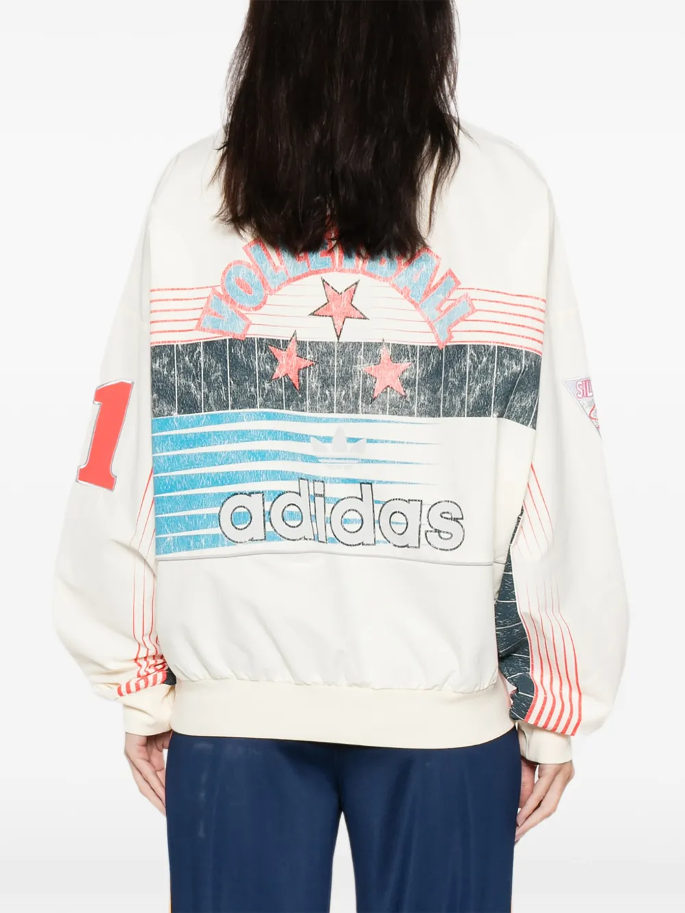 Adidas Originals Archive Summersport Graphic-print Sweater In Neutral