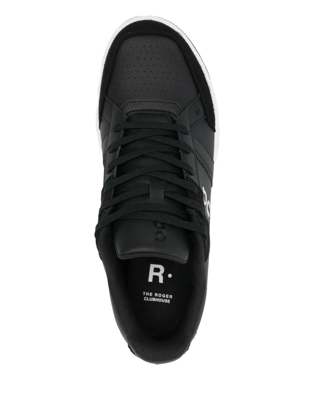 On Running The Roger Clubhouse geperforeerde sneakers Zwart