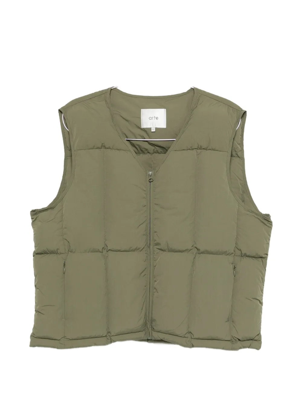 Arte Antwerp quilted zip gilet - Verde