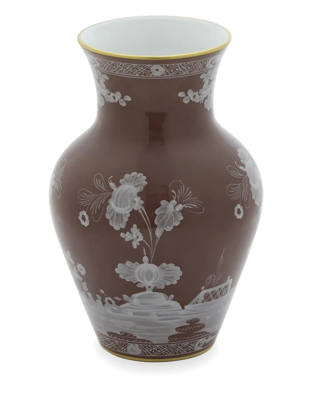 GINORI 1735 Oriente floral vase - Bruin