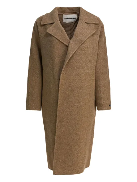 SANDBEIGE wool collared coat