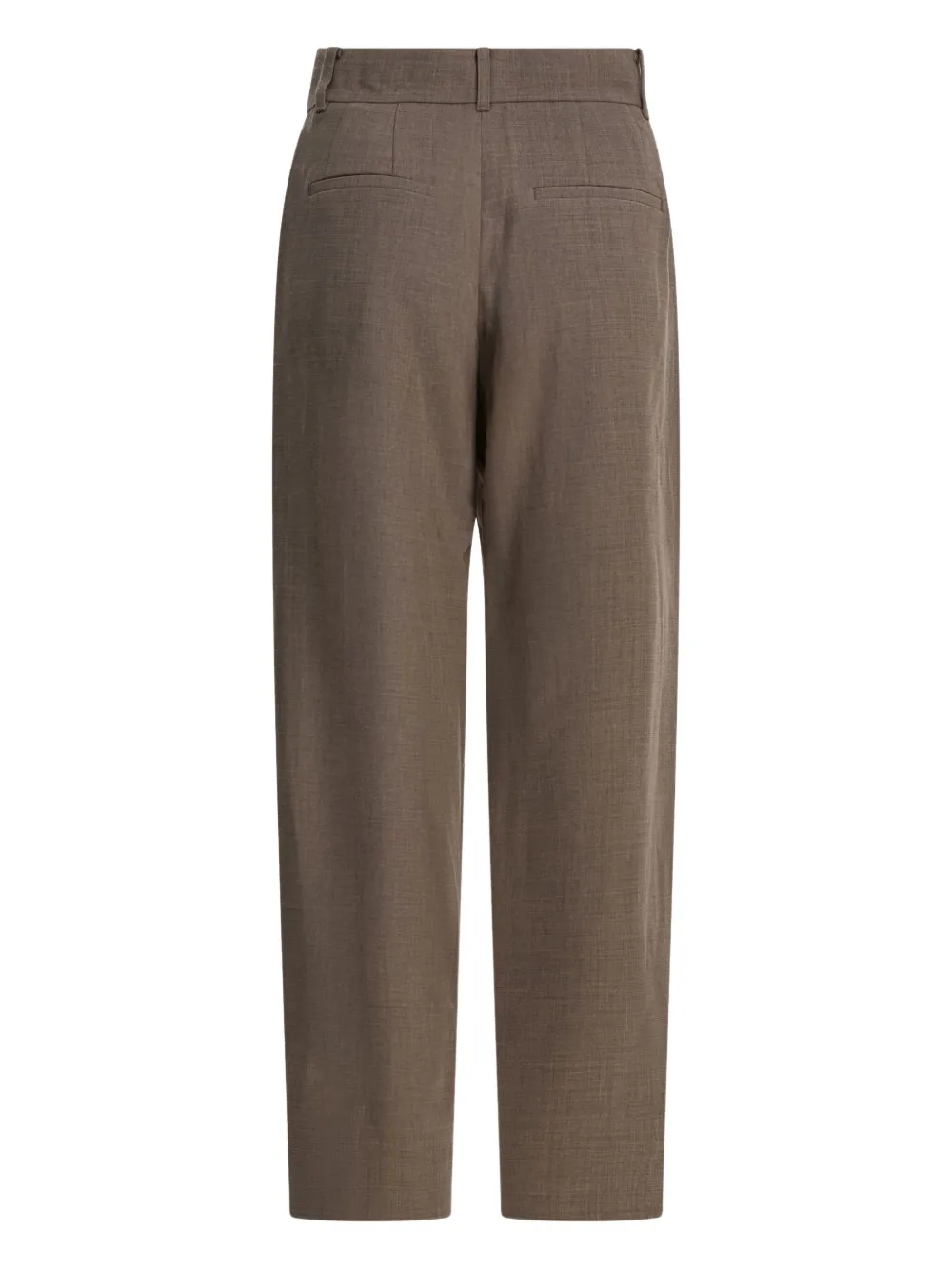 Sandbeige Beige Wool Blend Trousers In Green