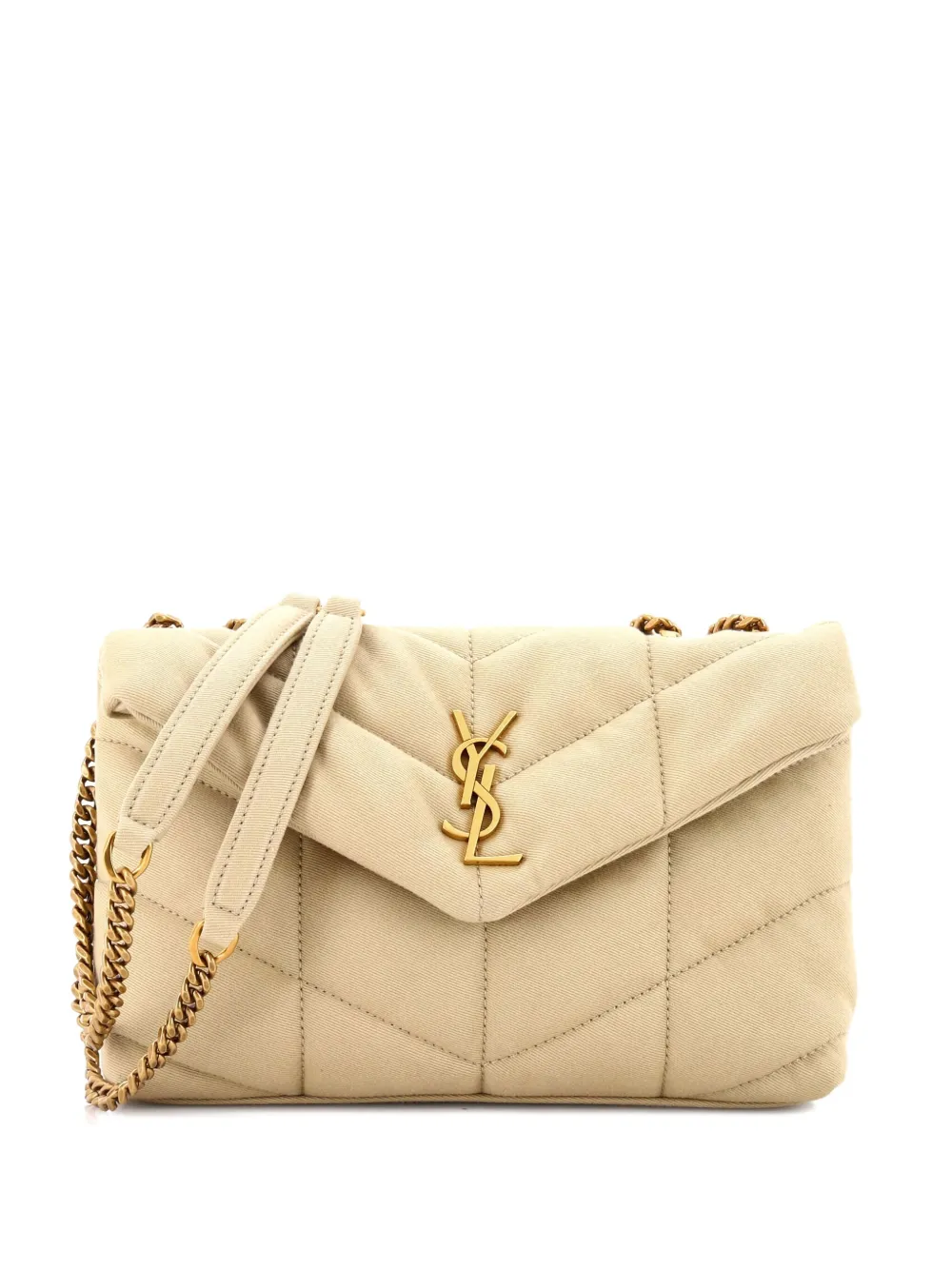 Saint Laurent Pre-Owned Loulou Puffer Quilted Canvas Mini shoulder bag
