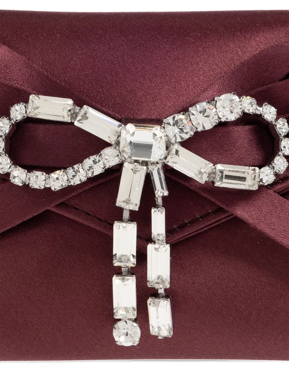 Jimmy Choo Clutch met ketting en strik Paars