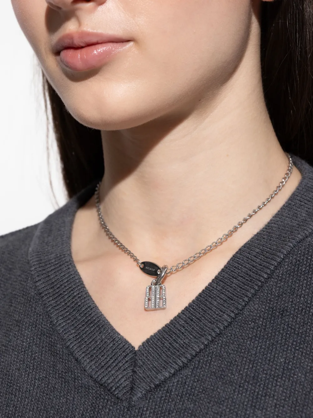 Balenciaga Halsketting met hanger - Zilver