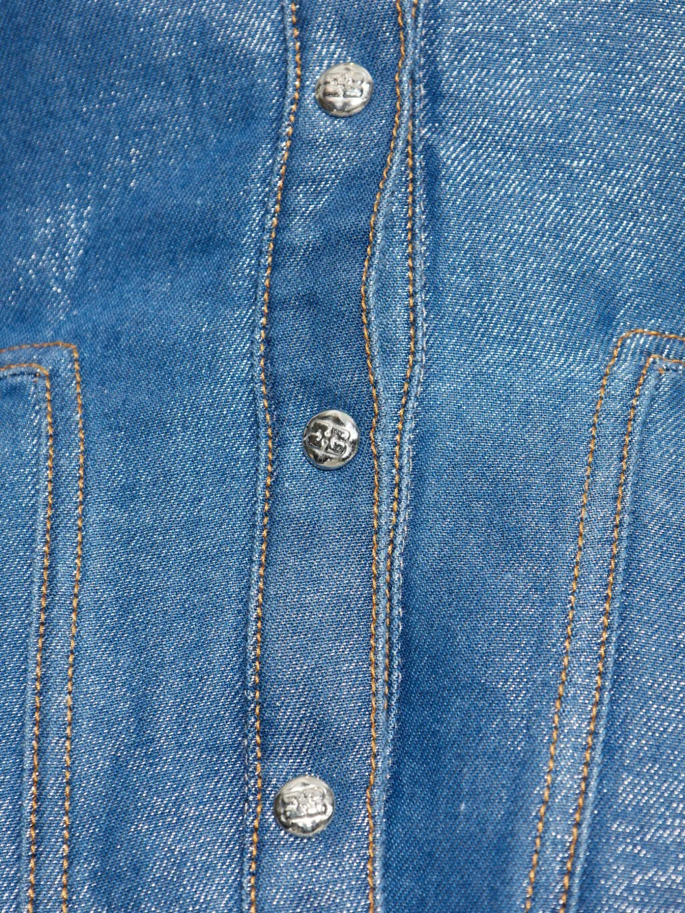 GANNI Denim jack met knopen Blauw