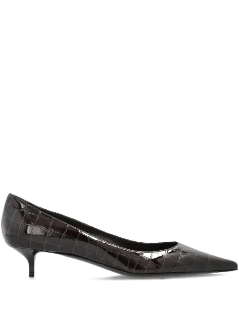 Jimmy Choo pointed crocodile-effect pumps 