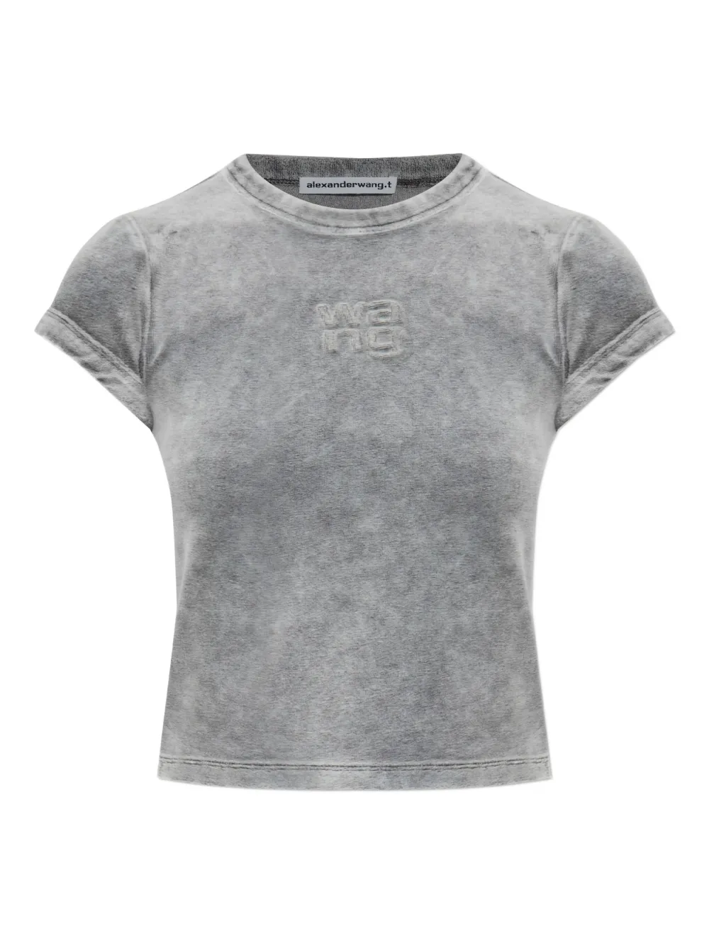 Alexander Wang Logo-detail T-shirt In Gray