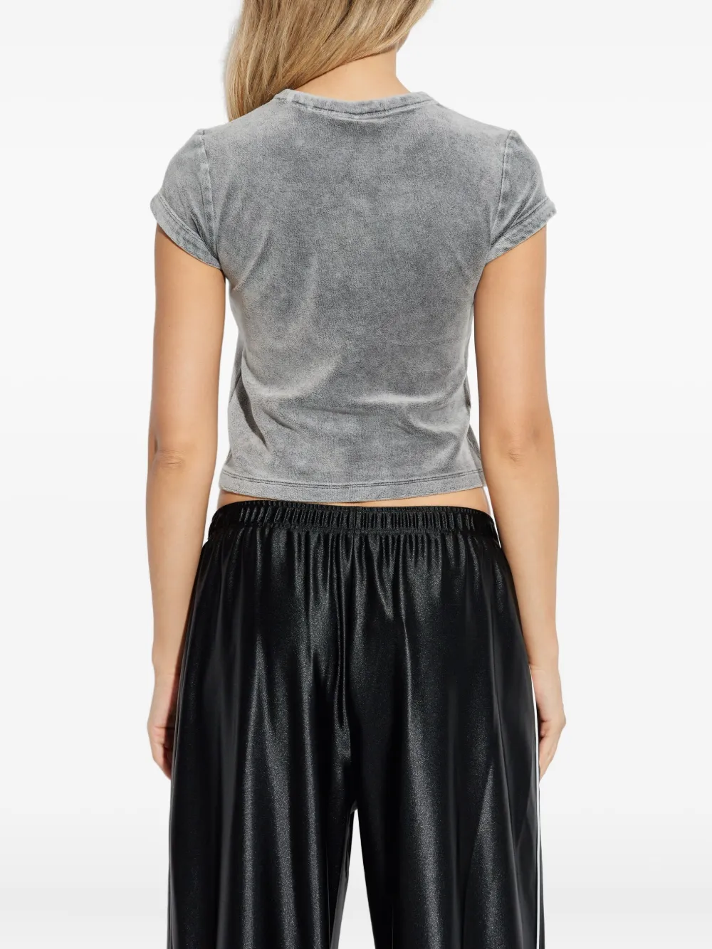 Alexander Wang Logo-detail T-shirt In Gray