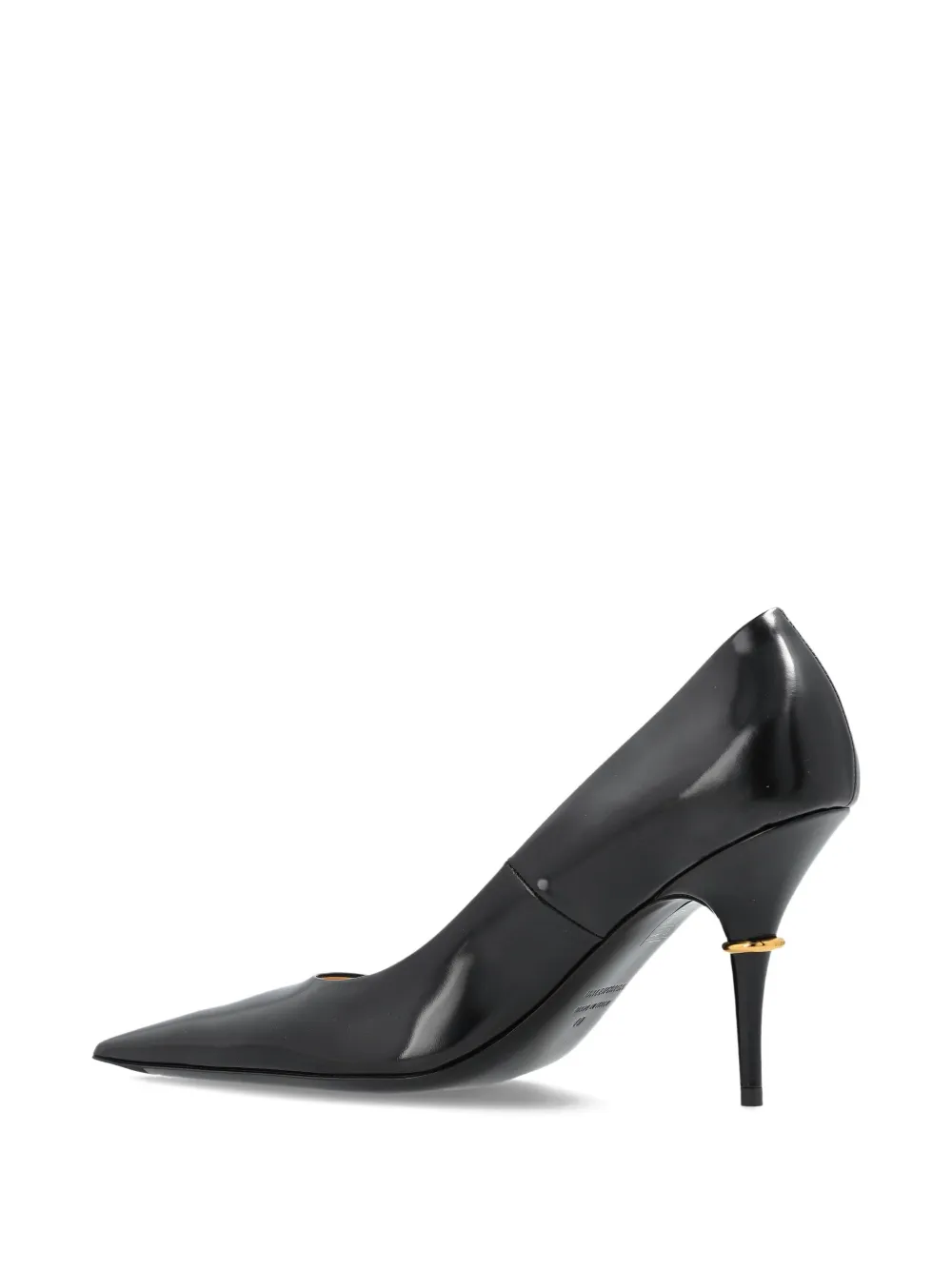 Balenciaga Pointed Toe Ring Heel Pumps In Black