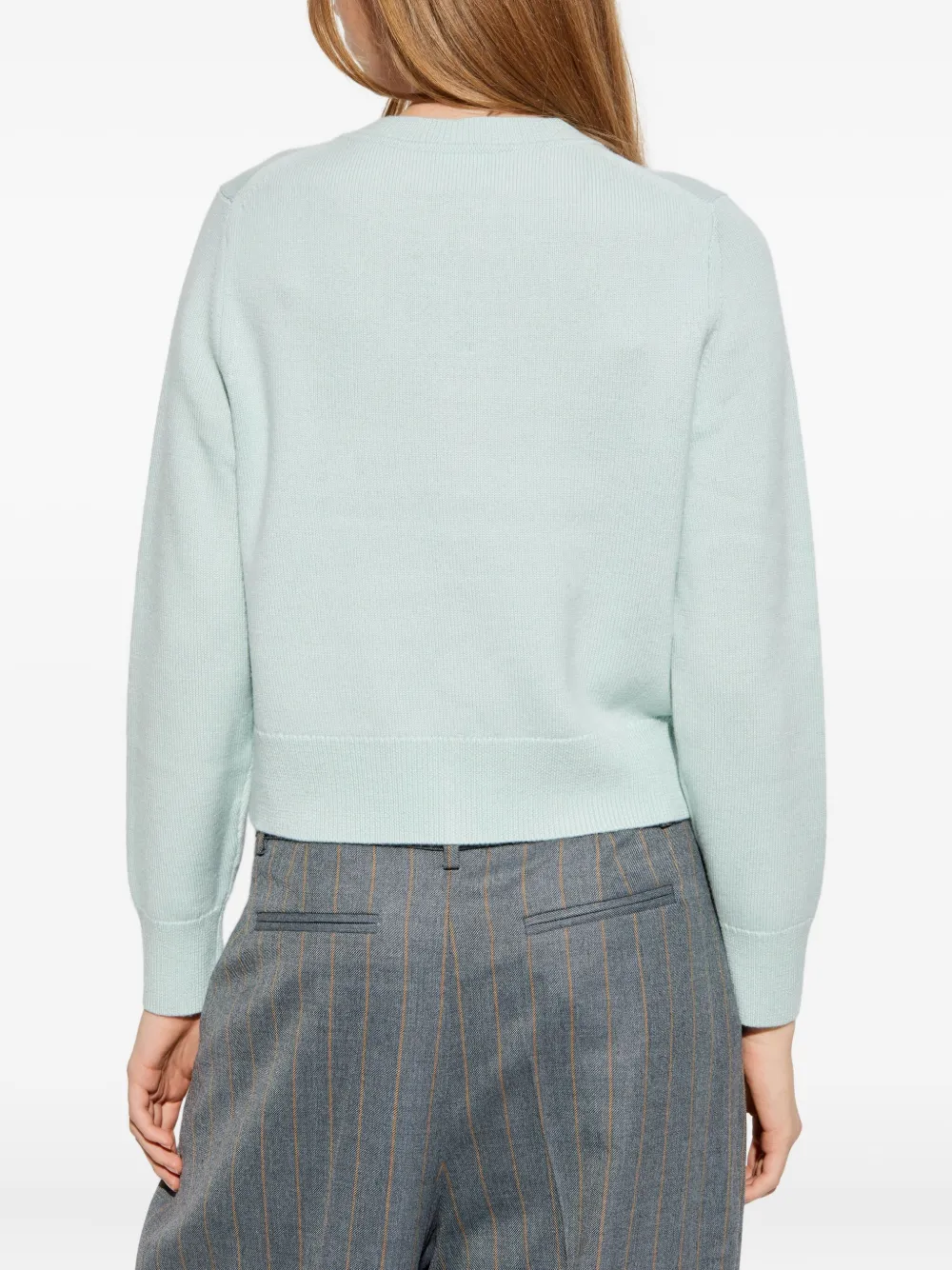 Kate Spade Buttoned Wool Cardigan In Blue