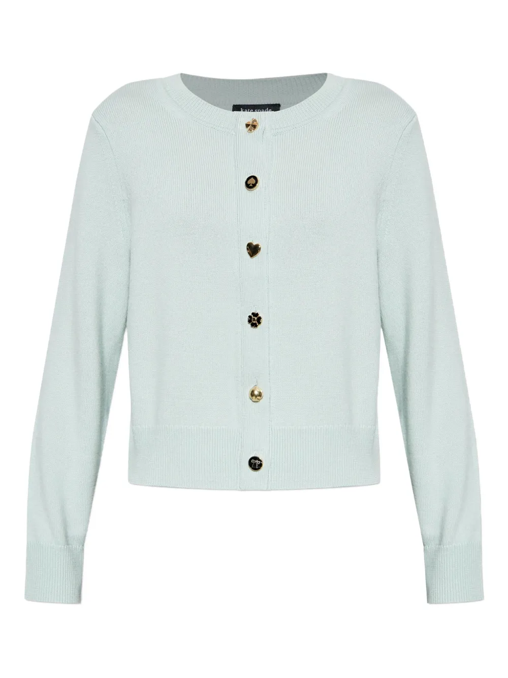 Kate Spade Buttoned Wool Cardigan In Green