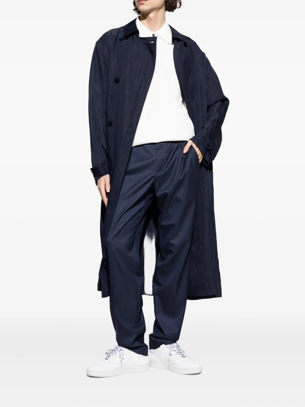 Lanvin Sneakers met vlakken en logo Wit