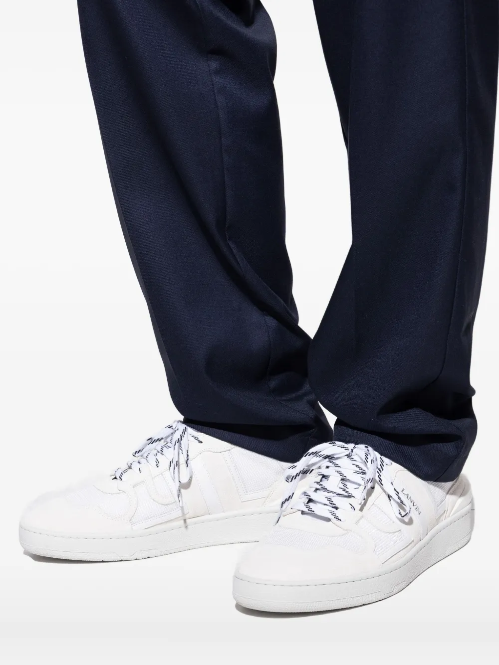 Lanvin Sneakers met vlakken en logo Wit