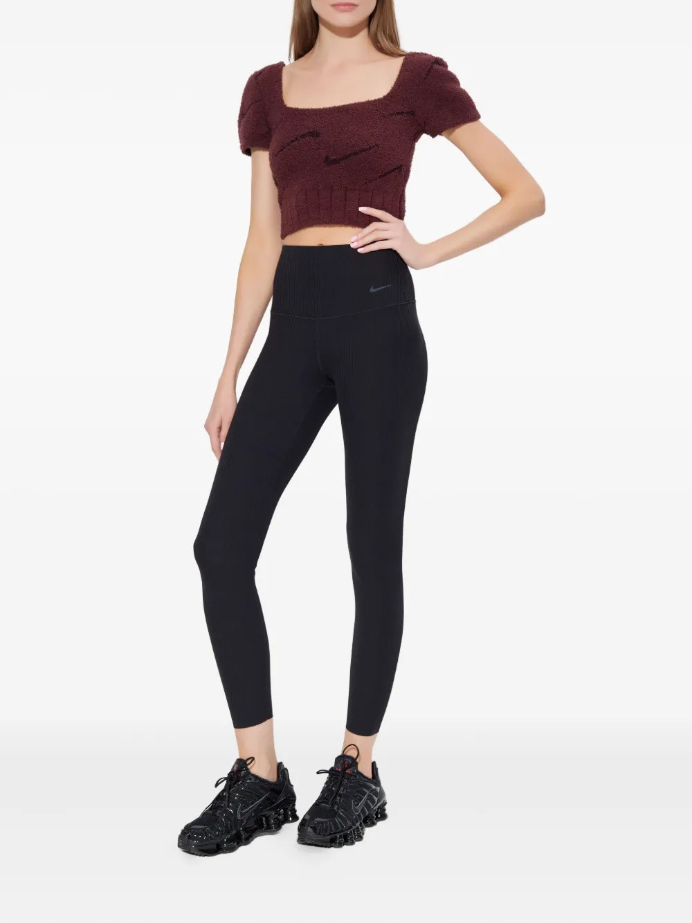 Nike Phoenix bouclé square-neck top | T-Shirts & Jersey Shirts | Image 2