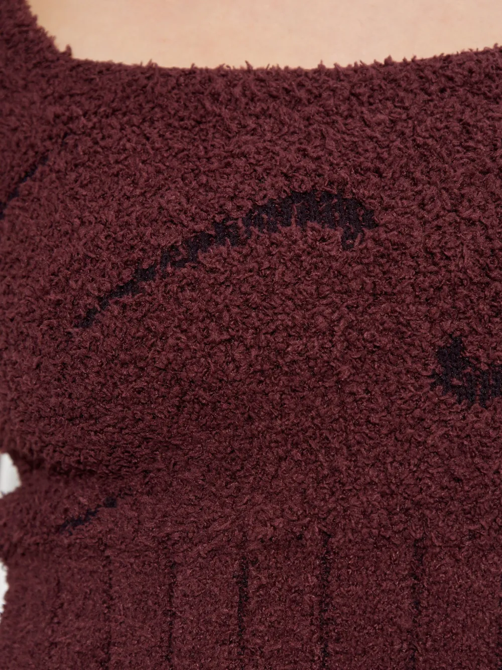 Nike Phoenix bouclé top met vierkante hals Rood