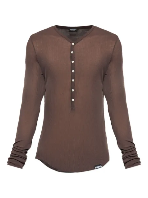 DSQUARED2 playera manga larga con botones 