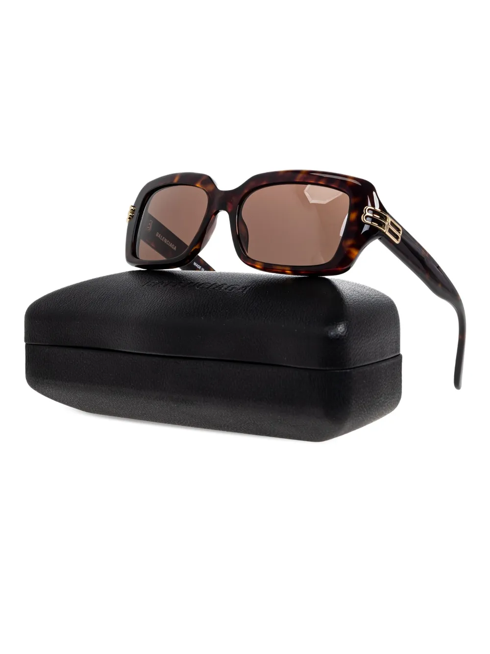 Balenciaga Eyewear Dinasty rectangle-frame sunglasses - Bruin