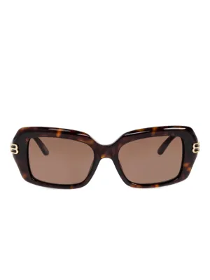 Balenciaga Eyewear Casino Square Af サングラス | ブラック