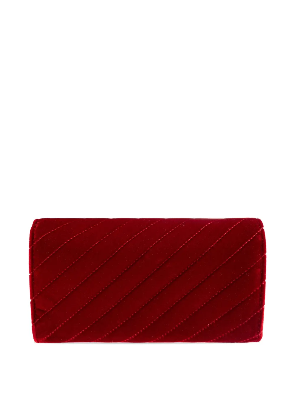 Jimmy Choo Fluwelen clutch verfraaid met logo Rood